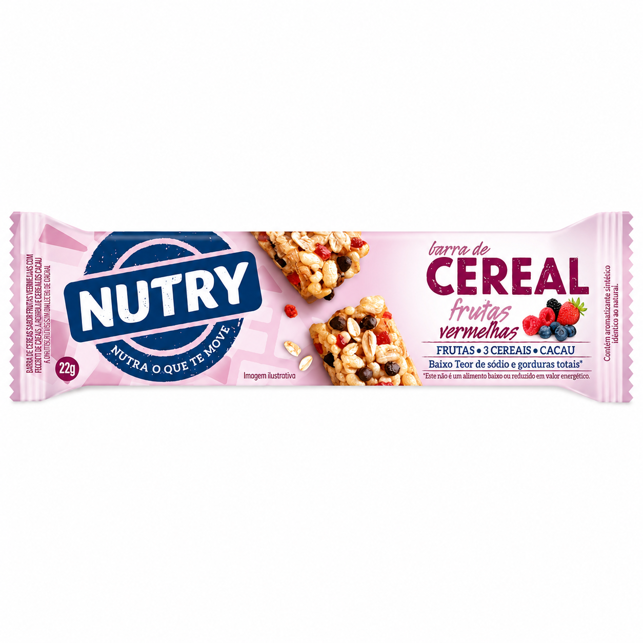 Imagem barra de cereal frutas vermelhas nutry